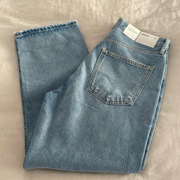 NWT Agolde 90s Crop Mid Rise Loose Straight in Replica. Size 27. - Picture 2 of 8